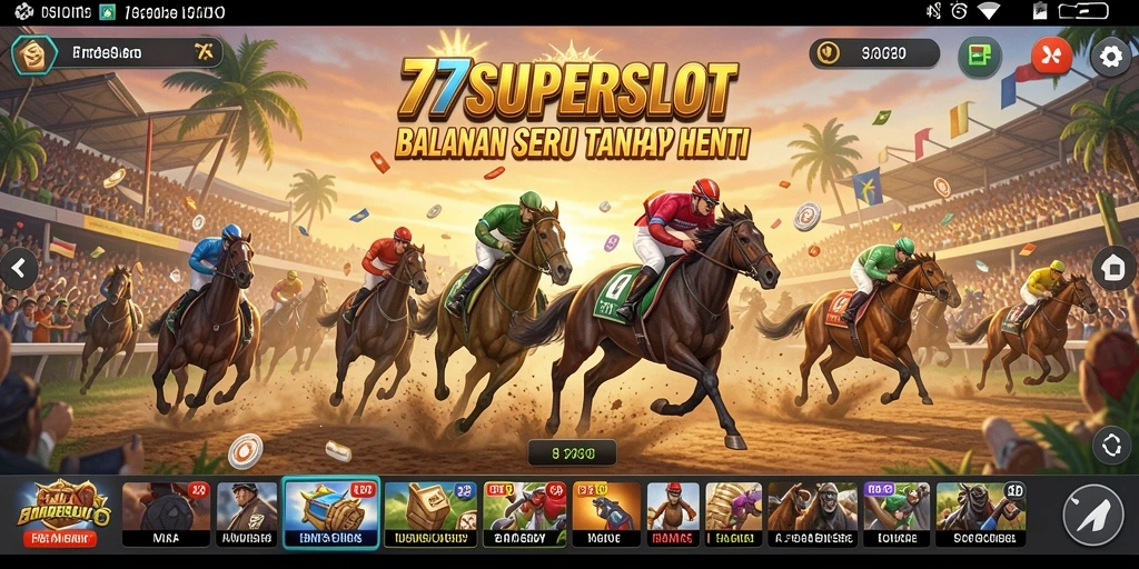 Tampilan gameplay menegangkan di 77SUPERSLOT.