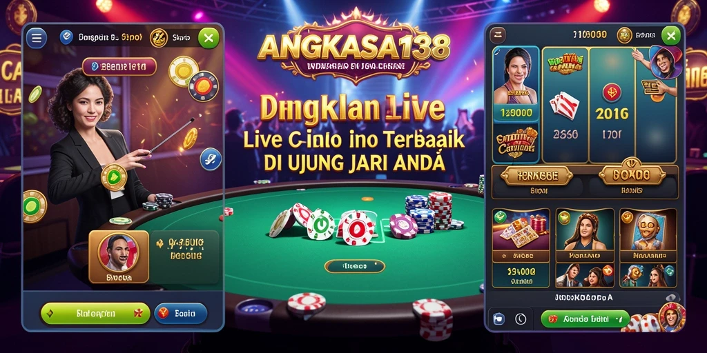 Tampilan gameplay menarik di ANGKASA138 yang menampilkan dealer langsung.