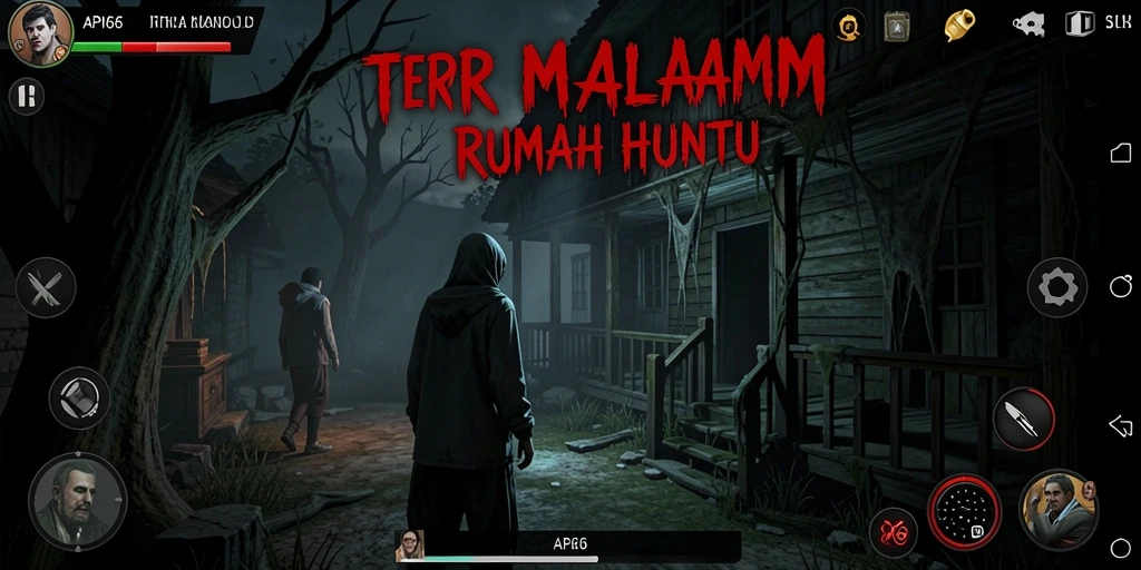 Tampilan gameplay menakutkan di API66 dengan hantu menyeramkan.
