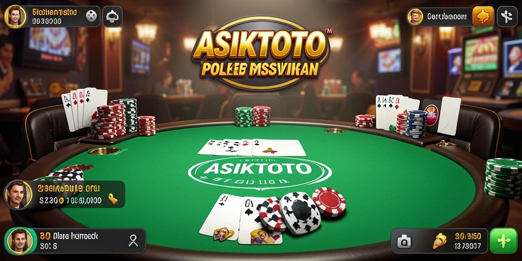 Tampilan gameplay poker yang menarik di ASIKTOTO.