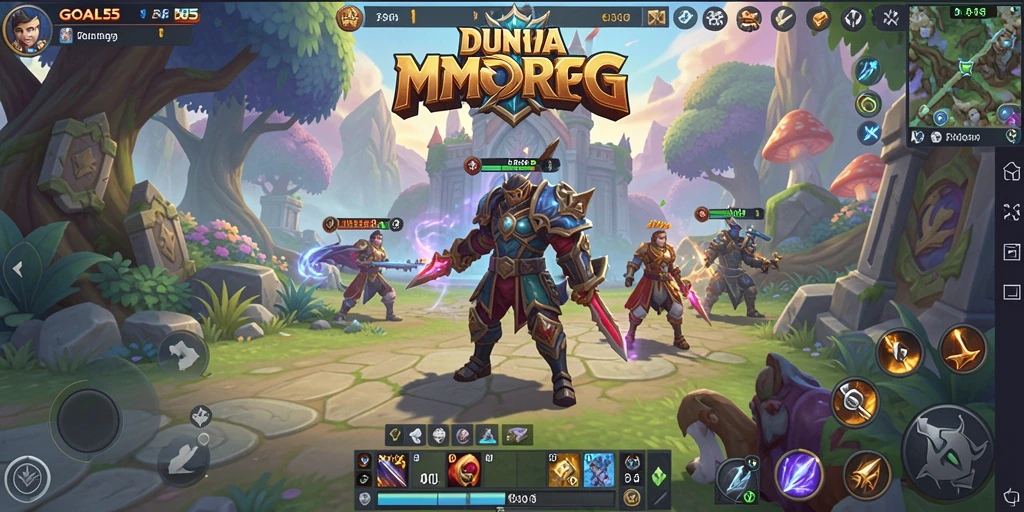 Screenshot gameplay GOAL55 menampilkan petualangan epik dalam dunia MMORPG.