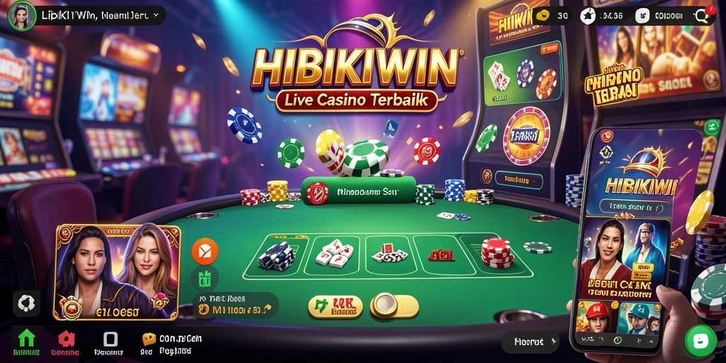 Tampilan menarik dari gameplay kasino langsung di HIBIKIWIN.