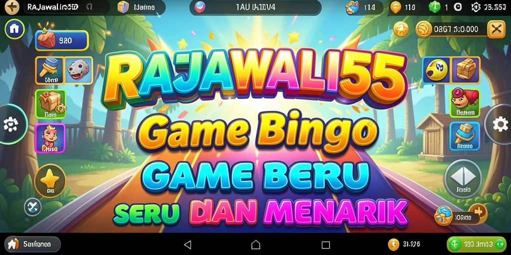 Screenshot gameplay RAJAWALI55 menampilkan suasana Bingo yang menyenangkan.