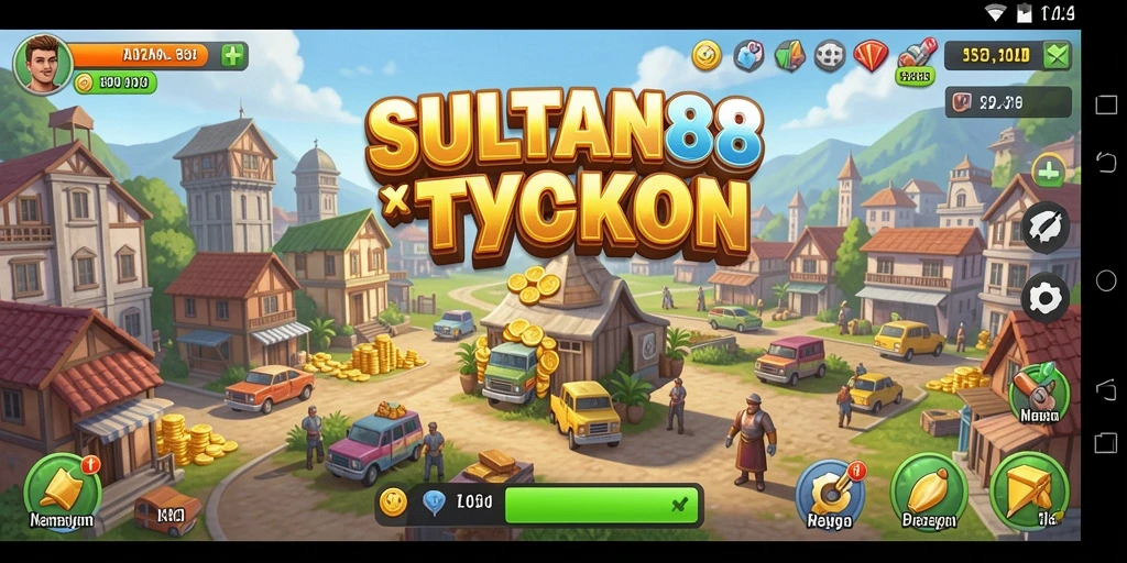 Screenshot gameplay SULTAN88 yang menampilkan manajemen bisnis yang seru.