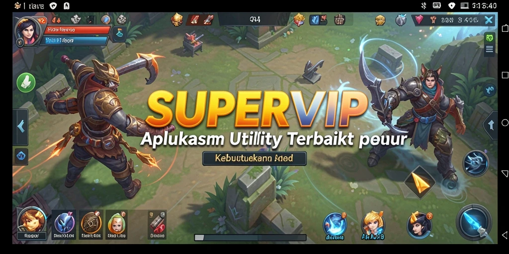 Tampilan utama aplikasi SUPERVIP yang intuitif dan mudah digunakan.