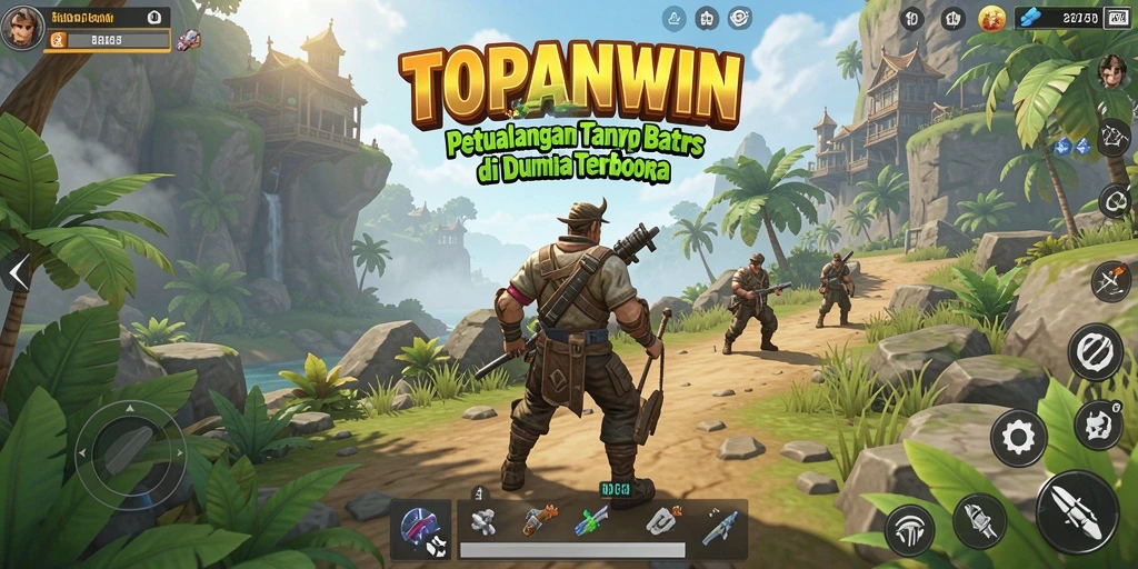 Screenshot gameplay TOPANWIN menampilkan petualangan seru di dunia terbuka.